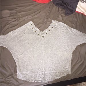 Off shoulder studded top